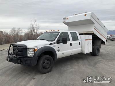 2015 Ford F550 4x4 Crew-Cab Chipper Dump Truck
