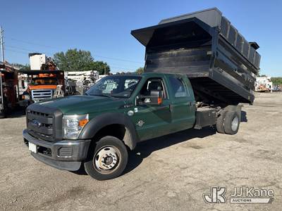 2016 Ford F550 4x4 Crew-Cab Chipper Dump Truck