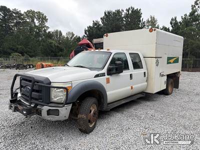 2015 Ford F550 4x4 Crew-Cab Chipper Dump Truck