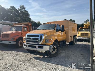 2014 Ford F750 Crew Cab Chipper Dump Truck