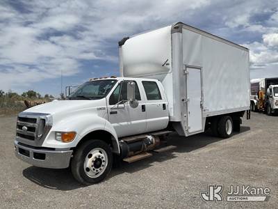 2009 Ford F650 Crew Cab Van Body Truck