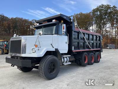 1988 White GMC Autocar ACL64 Tri-Axle Dump Truck
