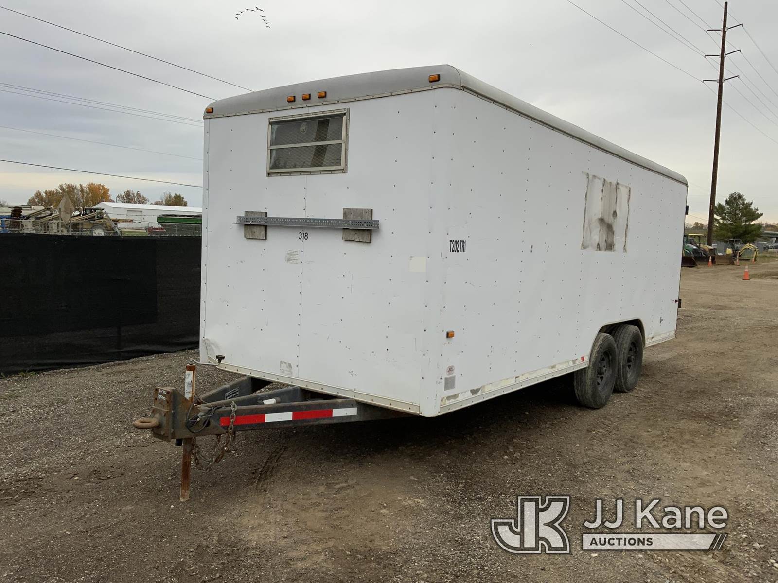 1998 Wells Cargo 20' T/A Enclosed T/A Tagalong Equipment Trailer For