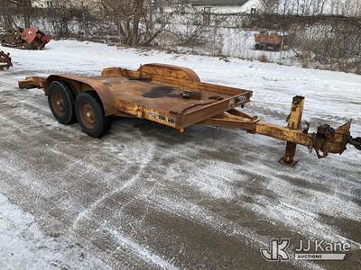 1989 Butler LT1014 T/A Tilt Deck Tagalong Equipment Trailer