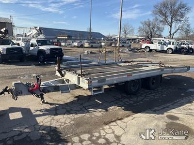 2001 Sauber 1580 T/A Galvanized Tilt Bed Tagalong Equipment Trailer