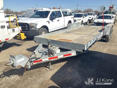 2015 Sauber 1580-TBA T/A Galvanized Tilt Bed Tagalong Equipment Trailer