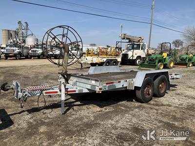 2004 Sauber 1580-TBA T/A Galvanized Tilt Bed Tagalong Equipment Trailer
