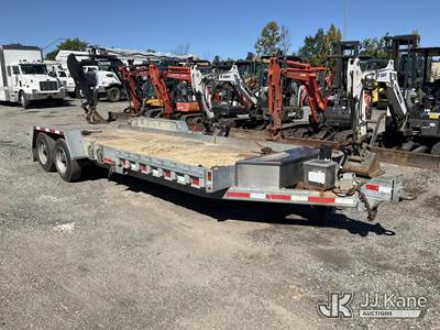 2018 Sauber 1580-TBA T/A Galvanized Tilt Bed Tagalong Equipment Trailer