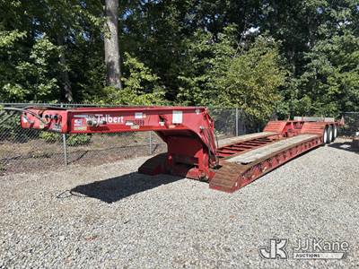 2011 Talbert DW55SA 55-ton Tri-Axle Hydraulic Non-Ground Bearing Detachable Gooseneck Lowboy Trailer