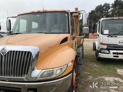 2004 International 4200 Crew-Cab Dump Flatbed Truck