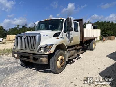 2009 International 7400 Crew-Cab Flatbed/Dump Truck