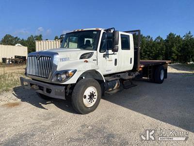 2011 International 7400 Crew-Cab Flatbed/Dump Truck