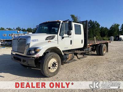 2011 International 7400 Crew-Cab Flatbed/Dump Truck