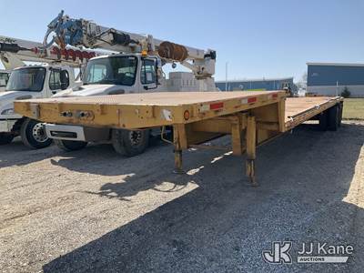1988 Trail King T/A High Step Deck Flatbed Semi Trailer