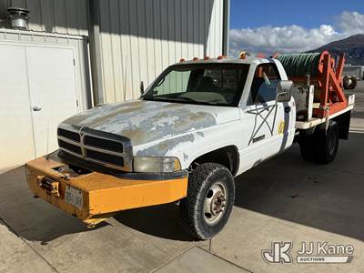 1996 Dodge Ram 3500 Reg. Cab 8-ft. Bed Flatbed Reel Truck
