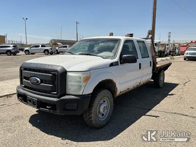 2012 Ford F250 4x4 Crew-Cab Flatbed Truck