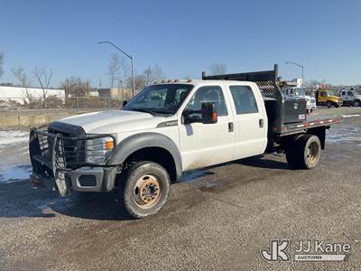 2012 Ford F450 4x4 Crew-Cab Flatbed Truck