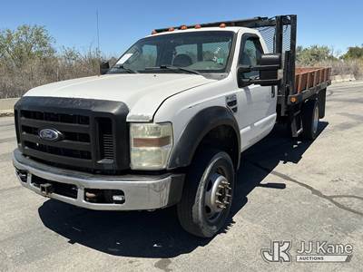 2008 Ford F450 4x4 Flatbed Truck