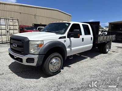 2012 Ford F-450 SD Crew-Cab Dump Flatbed Truck