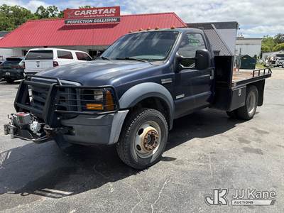 2006 Ford F550 4x4 Flatbed Truck