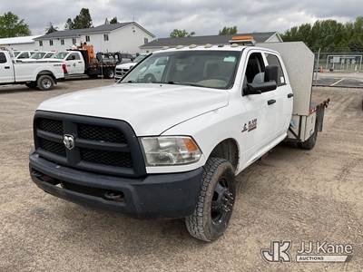 2013 Ram 3500 4x4 Crew-Cab Flatbed Truck