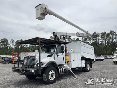 Asplundh LR-760E70, 75 ft, Over-Center Elevator Bucket Truck