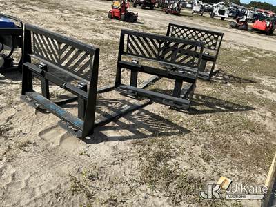 (3) Fork Skid Steer Attachments (New)