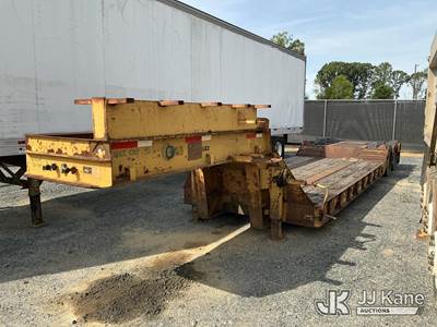 1989 Ferree LT-35D Ridgid Neck Lowboy Trailer