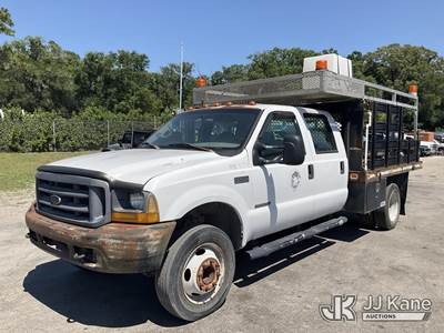 2000 Ford F-450 SD Crew-Cab Flatbed/Service Truck