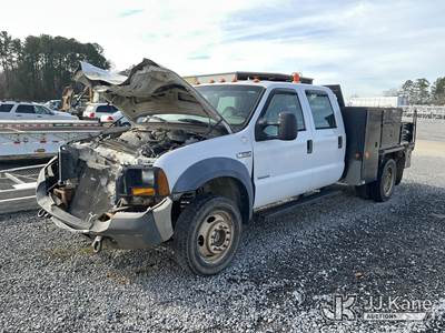 2006 Ford F550 4x4 Crew-Cab Flatbed/Service Truck
