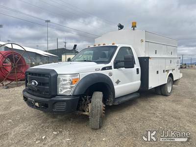 2012 Ford F550 4x4 Enclosed High-Top Service Truck
