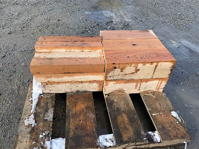 Pallet of Wood Dunnage / Cribbing (6) 8x8x24 in. (6) 6x6x24 in. (6