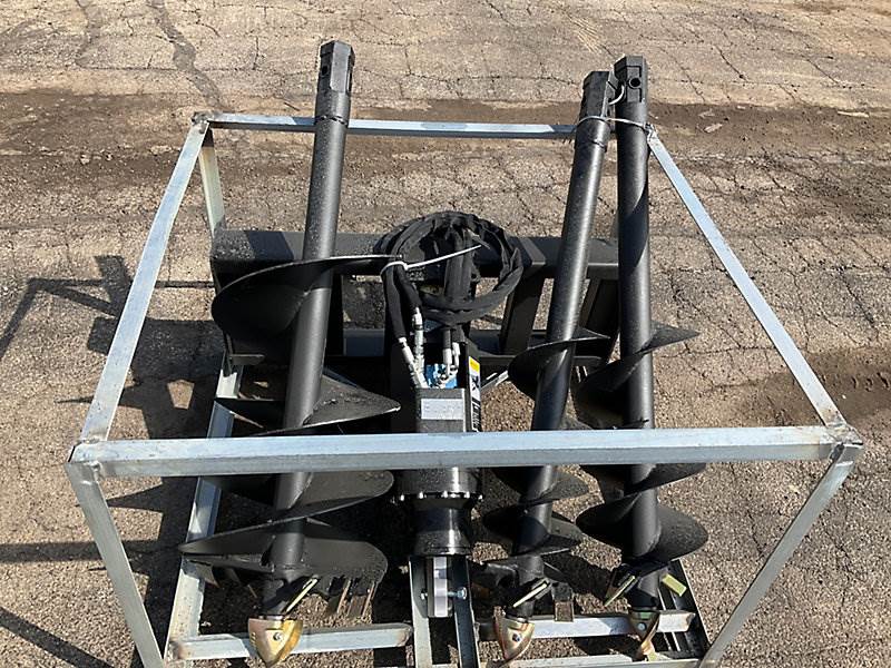 2022 Great Bear Skid Steer Auger Motor Attachment with (3) Augers (New