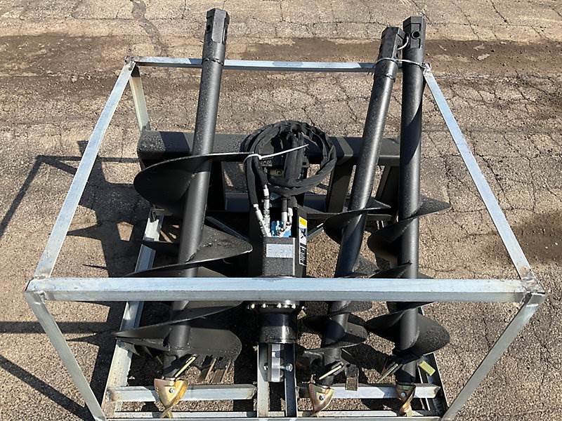 2022 Great Bear Skid Steer Auger Motor Attachment with (3) Augers (New