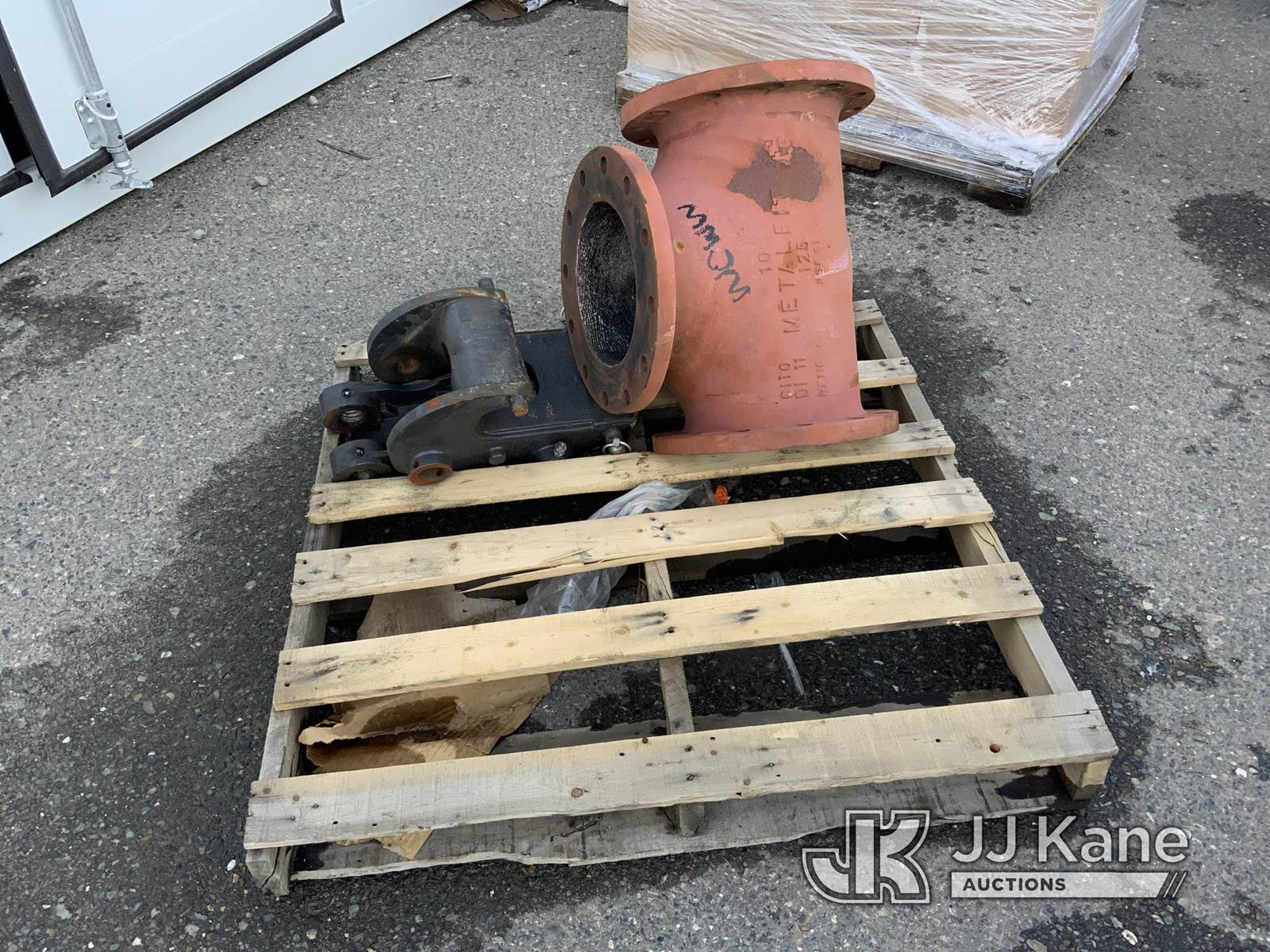 Pallet With Backhoe Attachment & Pipe Fitting (Surface Rust For Sale ...