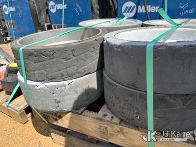 Pallet Of Scissor Lift Tires Condition Unknown) (Removal is by Appointment Only