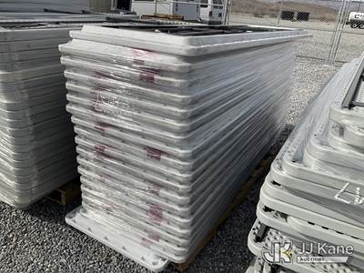 8’ Plastic folding tables. (18) tables (Used) (Condition Unknown)