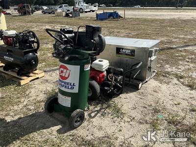 (1) Campbell Hausfeld Electric Air Compressor (1) Gas Honda Pressure Washer (1) Largo Cleaning Ststem (Condition Unknown)