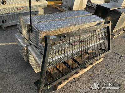 (4) Weather Guard Aluminum Truck Boxes & Back Rack