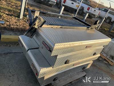 (4) Weather Guard Aluminum Truck Boxes & Back Rack