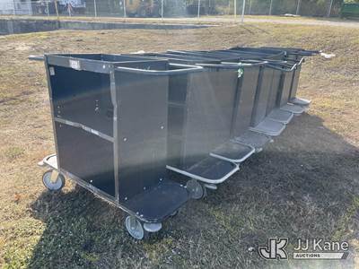 (8) Hotel Room Service Carts (Body/Rust Damage)