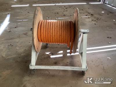 2 Spool Racks With 2 Partial Spools 1.25in Winch Rope Used For Altec Digger Derricks