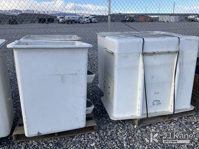 (2) PALLETS. BUCKET TRUCK BUCKETS.
