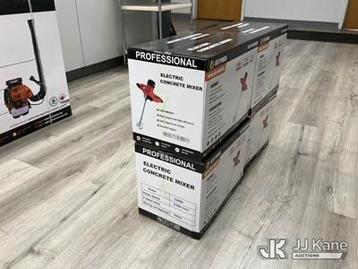(4) ATS PAM1200 Electric Concrete Mixers (New) (Located In Office)
