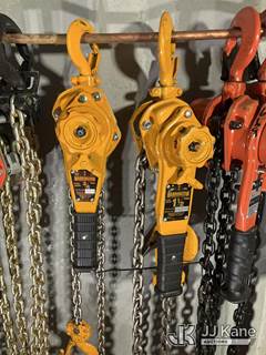 (1) Harrington 1-1/2 Ton (1) Harrington 3/4 Ton Lever Chain Hoists