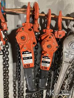 (2) Atlas ALR 1.6 Ton Lever Chain Hoists