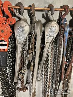(3) AB Chance 3/4 Ton Ratchet Link Chain Hoists