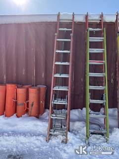 (2) Fiberglass Extension Ladders: (1) Michigan 16 ft & (1) Louisville 20 ft