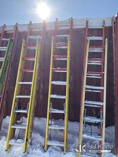 (2) Fiberglass Extension Ladders: (1) Bauer 16 ft & (1) Louisville 20 ft