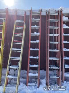 (2) Louisville 20 ft Fiberglass Extension Ladders